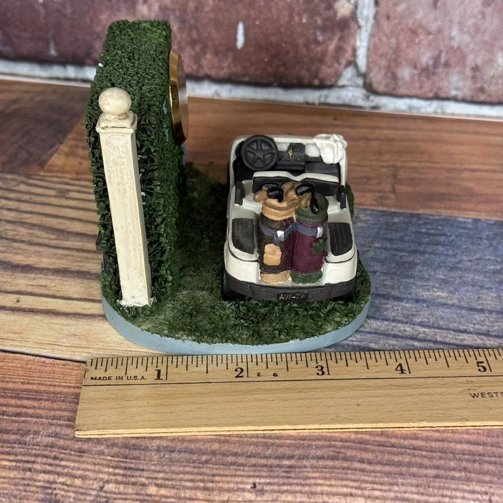Golf Cart Nikko Desk Clock Country Time‎ Piece Collection 19th hole Resin TESTED